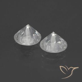 2.99 карата, натуральный Теплый белый Циркон, Круглый, VVS-VS