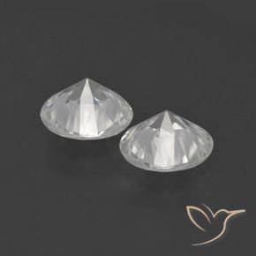 3.99 карата, натуральный Теплый белый Циркон, Круглый, VVS-VS