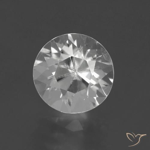 2.29ct Натуральный Белый Циркон, Круглый, Чистота VS
