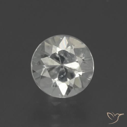 1.61ct Натуральный Теплый белый Циркон, Круглый, Чистота VS