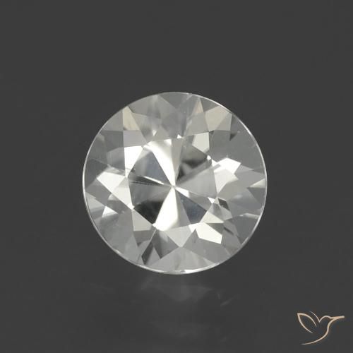 1.76ct Натуральный Теплый белый Циркон, Круглый, Чистота VVS