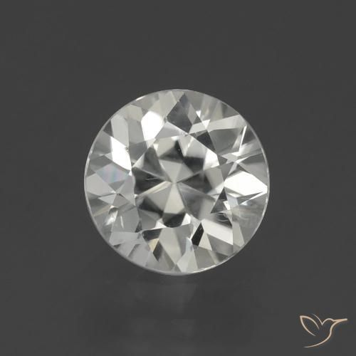 1.93ct Натуральный Теплый белый Циркон, Круглый, Чистота VS