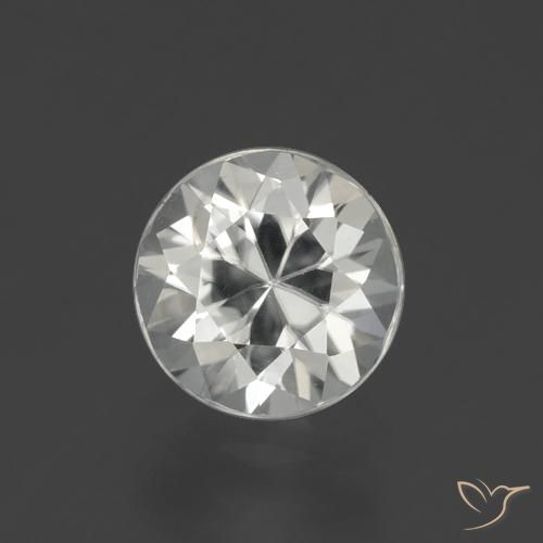 1.92ct Натуральный Теплый белый Циркон, Круглый, Чистота VS