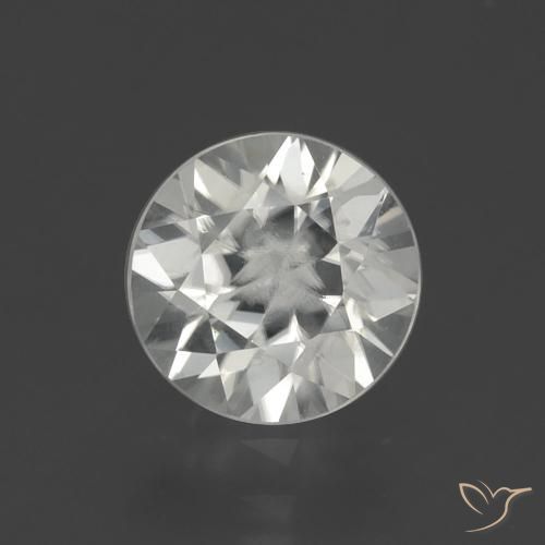 1.95ct Натуральный Теплый белый Циркон, Круглый, Чистота VS