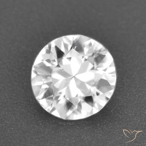 1.60ct Натуральный Ясно Белый Циркон, Круглый, Чистота VS