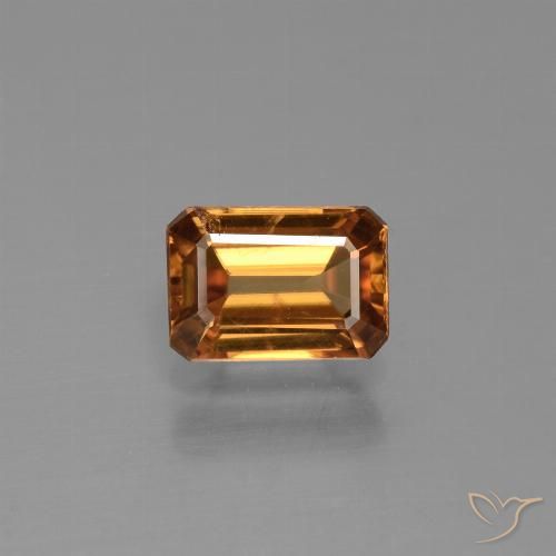 1.61ct Натуральный Земля Оранжевый Циркон, Изумрудная огранка, Чистота VS