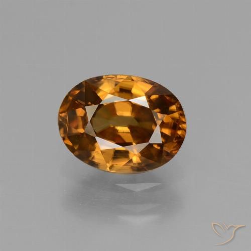 2.04ct Натуральный Темно-коричневая коричневая Циркон, Овал, Чистота VVS