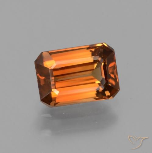 1.62ct Натуральный Средний апельсин Циркон, Изумрудная огранка, Чистота VS