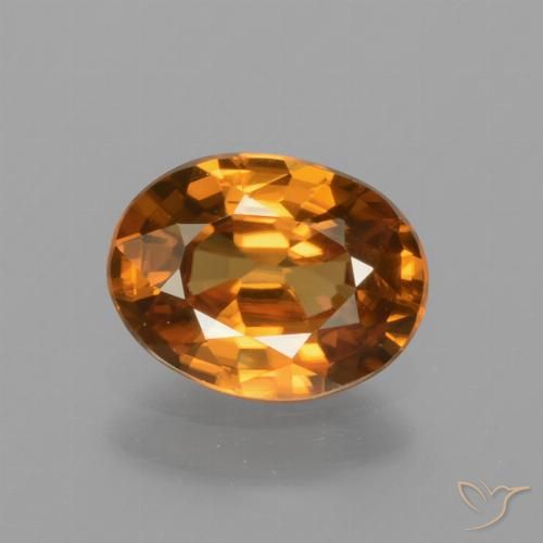 1.62ct Натуральный Земля Оранжевый Циркон, Овал, Чистота VVS