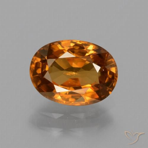 1.86ct Натуральный Земля Оранжевый Циркон, Овал, Чистота VS