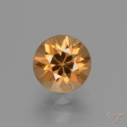 2.04ct Натуральный Ржавый апельсин Циркон, Круглый, Чистота VVS