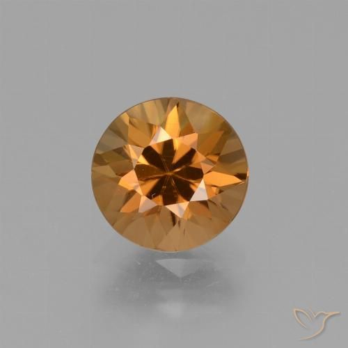 1.91ct Натуральный Средний апельсин Циркон, Круглый, VVS-VS