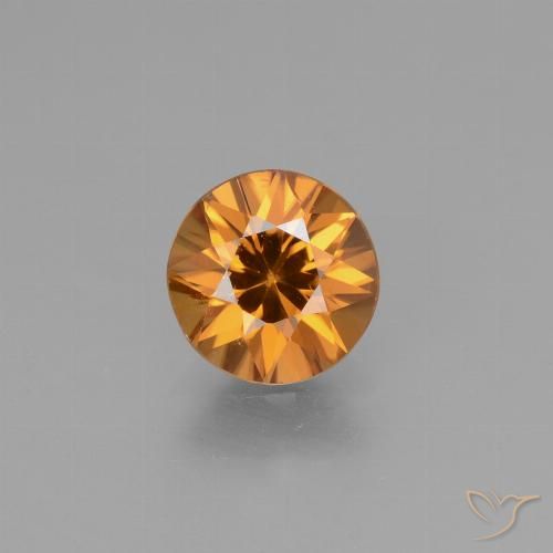 1.66ct Натуральный Средний апельсин Циркон, Круглый, VVS-VS