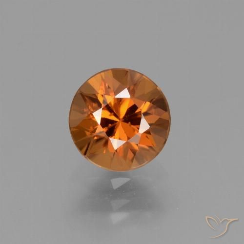 1.60ct Натуральный Средний апельсин Циркон, Круглый, Чистота VVS