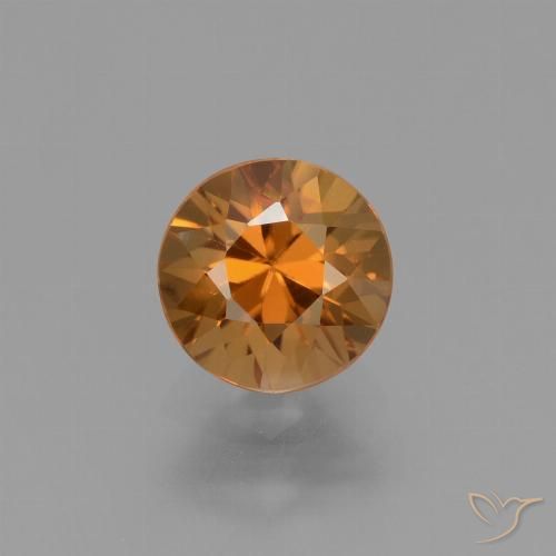 1.71ct Натуральный Средний апельсин Циркон, Круглый, VVS-VS