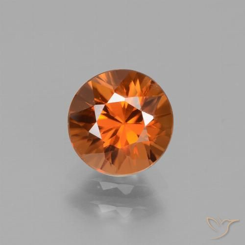 1.70ct Натуральный Средний апельсин Циркон, Круглый, VVS-VS