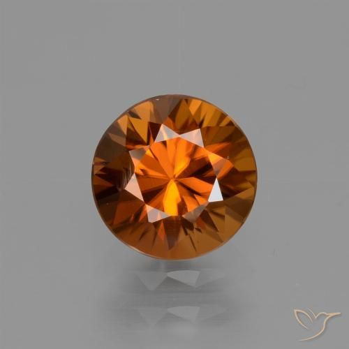 1.65ct Натуральный Средний апельсин Циркон, Круглый, VVS-VS