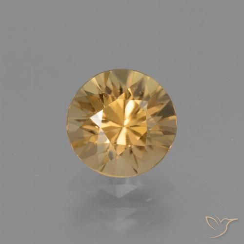 1.81ct Натуральный Золотой Циркон, Круглый, VVS-VS