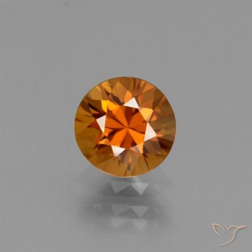 1.32ct Натуральный Средний апельсин Циркон, Круглый, VVS-VS