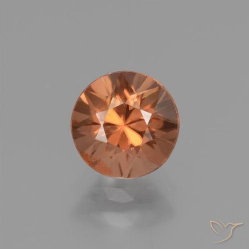 1.60ct Натуральный Средний апельсин Циркон, Круглый, VVS-VS
