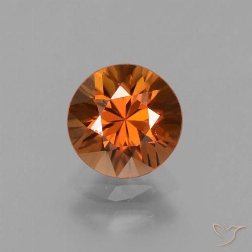 1.69ct Натуральный Средний апельсин Циркон, Круглый, Чистота VVS
