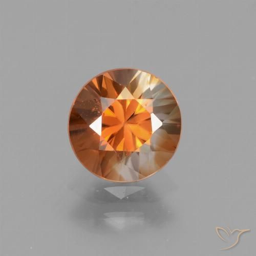 1.47ct Натуральный Средний апельсин Циркон, Круглый, Чистота VVS
