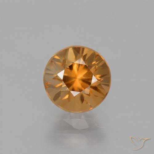1.67ct Натуральный Средний апельсин Циркон, Круглый, Чистота VS