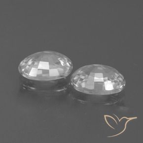 2.65 карата, натуральный Белый Циркон, Овал, Чистота VS