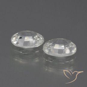 2.37 карата, натуральный Белый Циркон, Овал, VVS-VS