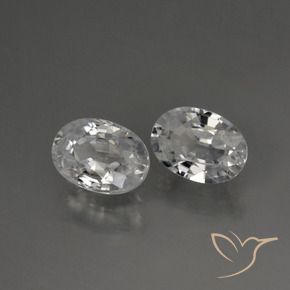 2.56 карата, натуральный Белый Циркон, Овал, VVS-VS