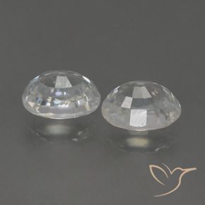 3.20 карата, натуральный Теплый белый Циркон, Овал, Чистота VS