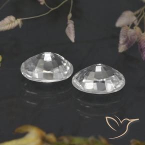 2.63 карата, натуральный Белый Циркон, Овал, VVS-VS