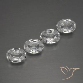 3.99 карата, натуральный Ясно Белый Циркон, Овал, VVS-VS