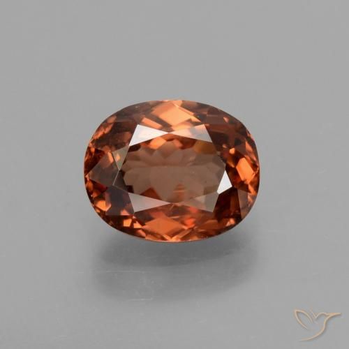 2.09ct Натуральный Средний апельсин Циркон, Овал, Чистота VS