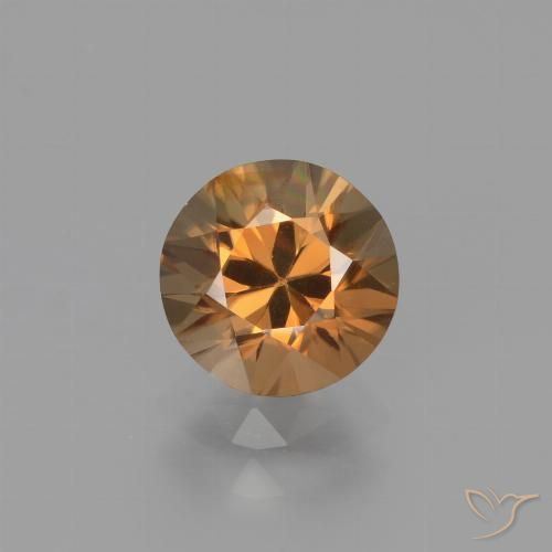 1.82ct Натуральный Средний апельсин Циркон, Круглый, Чистота VVS