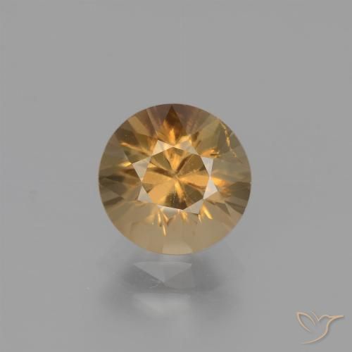 1.95ct Натуральный Золотисто-персиковый Циркон, Круглый, Чистота VS