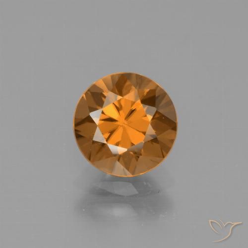 1.76ct Натуральный Средний апельсин Циркон, Круглый, VVS-VS