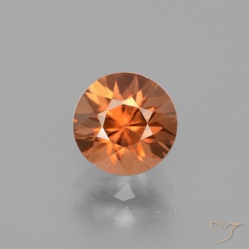 1.81ct Натуральный Темно-красновато-оранжевый Циркон, Круглый, Чистота VVS