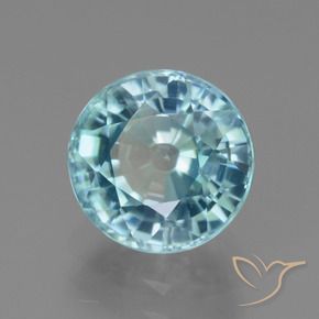 3.29 карата, натуральный Deep Aqua Blue (темно-синий) Циркон, Круглый, Чистота VS
