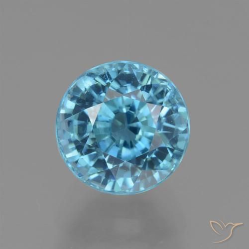 3.32ct Натуральный Глубокий синий майя Циркон, Круглый, VVS-VS