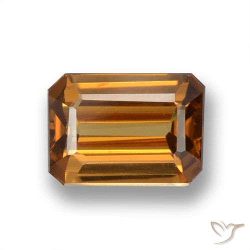 1.83ct Натуральный Средний апельсин Циркон, Изумрудная огранка, Чистота VVS