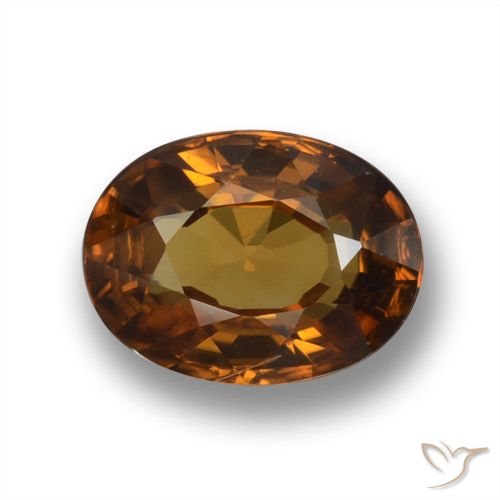 1.87ct Натуральный Земля Оранжевый Циркон, Овал, VVS-VS