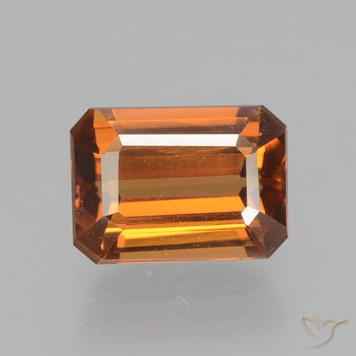 1.64ct Натуральный Земля Оранжевый Циркон, Изумрудная огранка, VVS-VS