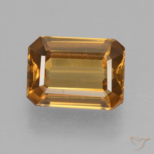 1.43ct Натуральный Оранжево-коричневый Циркон, Изумрудная огранка, Чистота VVS