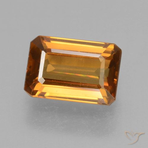 1.35ct Натуральный Оранжево-коричневый Циркон, Изумрудная огранка, Чистота VVS