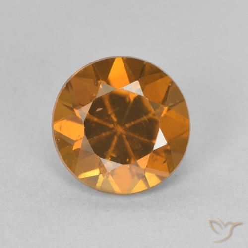 1.65ct Натуральный Средний апельсин Циркон, Круглый, VVS-VS