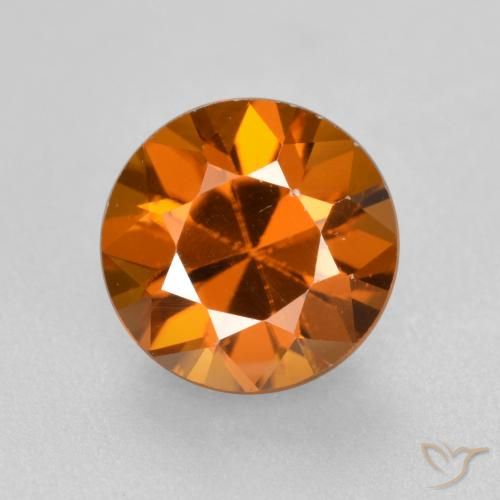 1.64ct Натуральный Средний апельсин Циркон, Круглый, VVS-VS