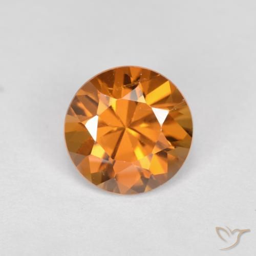 1.58ct Натуральный Средний апельсин Циркон, Круглый, VVS-VS