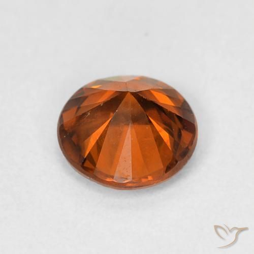 1.13 карата, натуральный Medium Dark-Orange Циркон, Круглый, Чистота VS