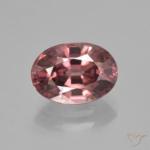 2.85ct Натуральный Средний красный Циркон, Овал, VVS-VS